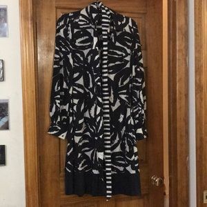 DKNY Button-down Shirtdress, 92% Silk, with Belt